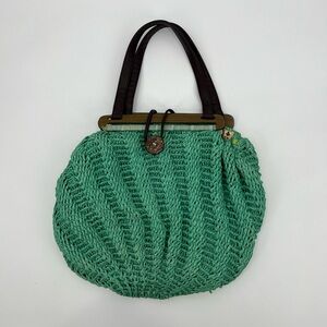 Y2K Maggi B Bag Tote Green Woven